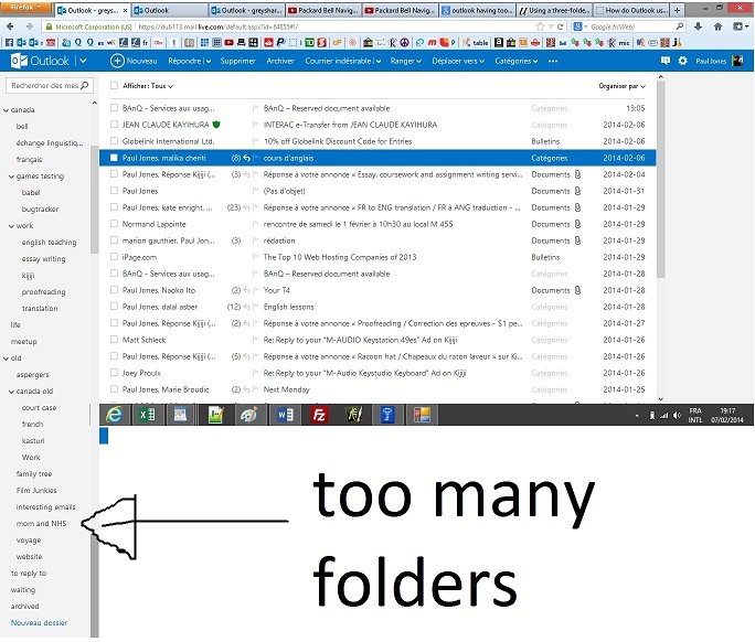 too many folders