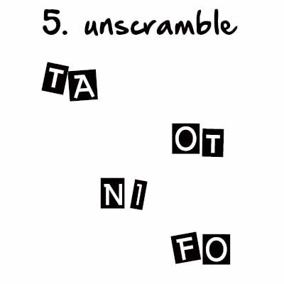 5 unscramble