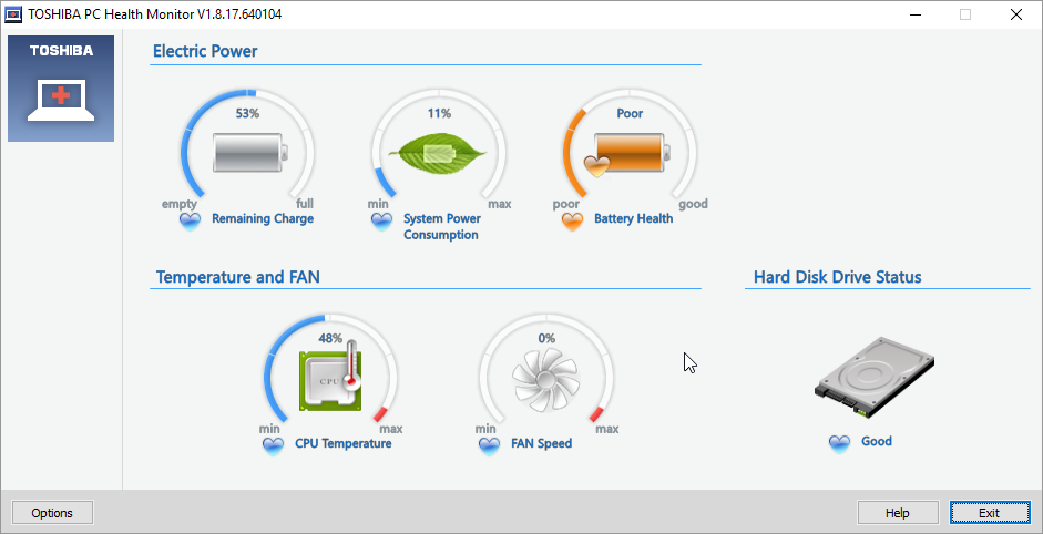 toshiba pc health monitor download windows 10