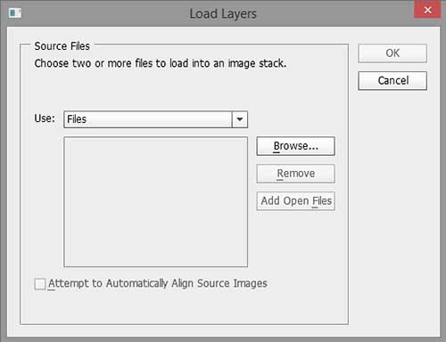 photoshop load layers box