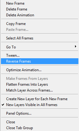 photoshop reverse frames