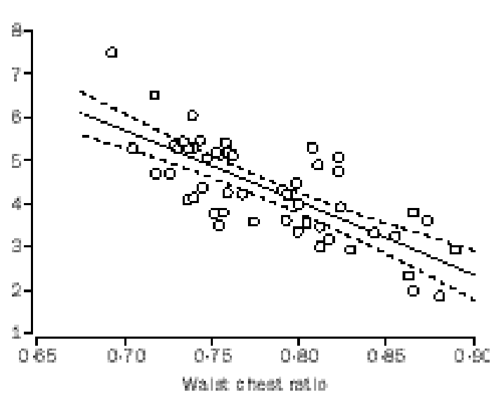 relationship between attractiveness and waist chest ratio