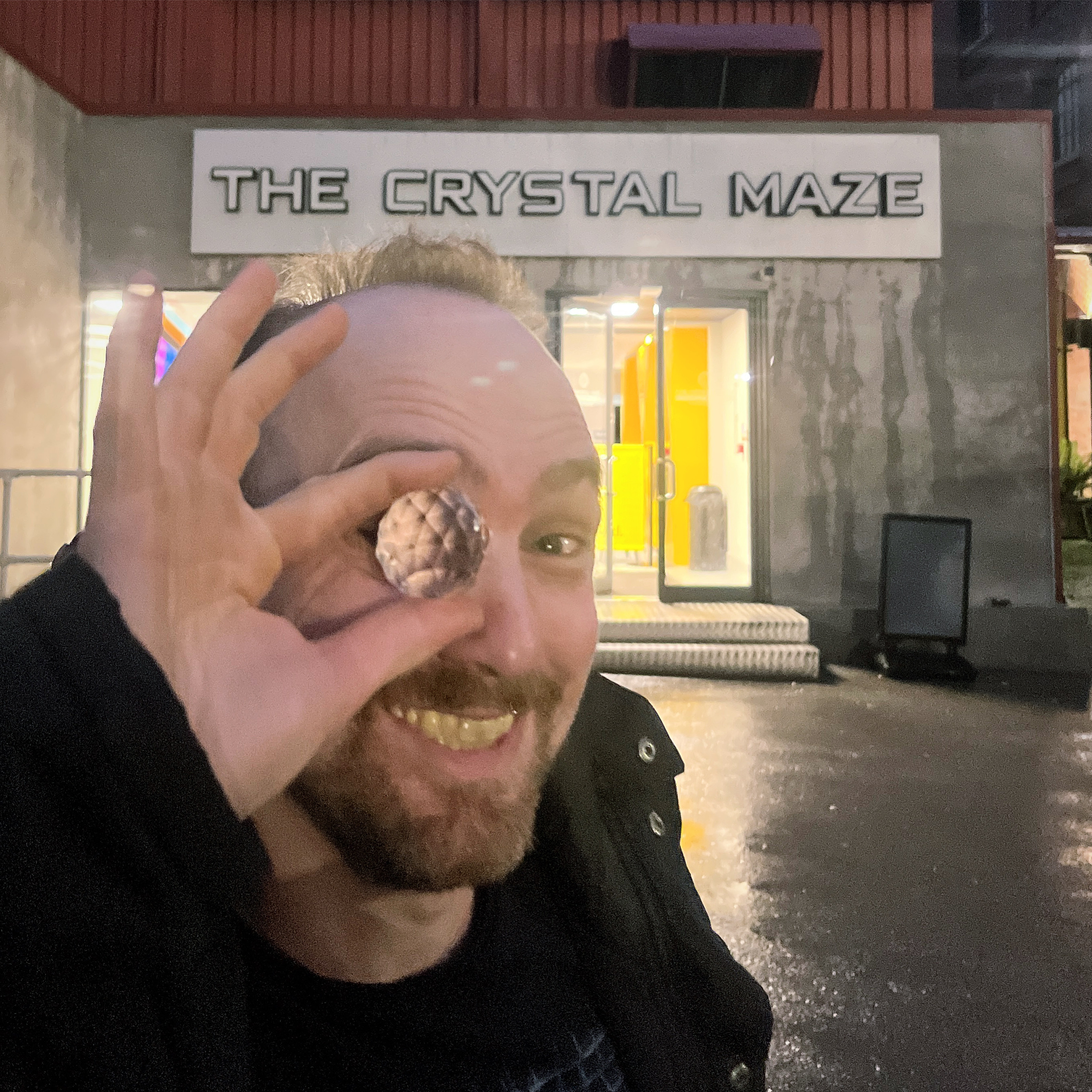 paul outside crystal maze